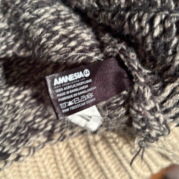 Amnesia Knit Women’s Cardigan Sweater in Grey Size Large - Picture 6 of 6